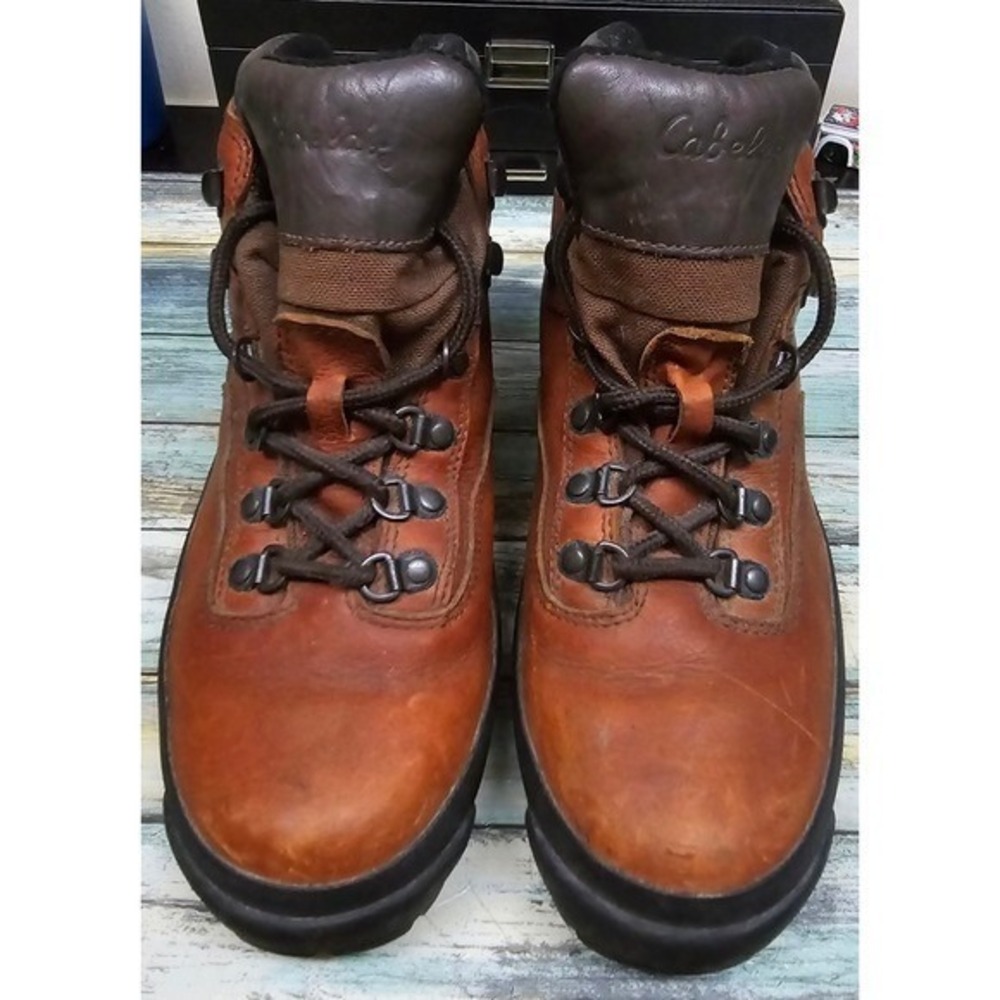 Cabelas Gore-Tex Hiking Boots Mens Leather Lace Up Waterproof Outdoor 9.5 - Picture 5 of 6